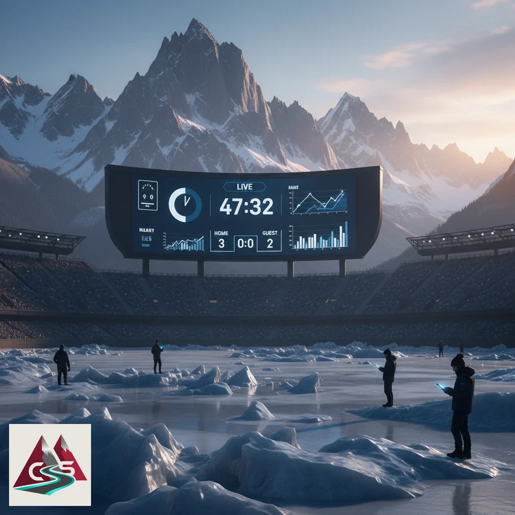 Smartphone displaying digital sports statistics interface